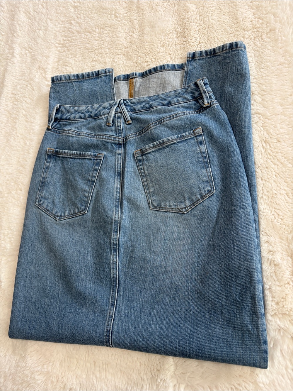 Good American ,Front Maxi,Size 8/29, High-Waist Blue Denim Pencil Skirt Jeans - Picture 17 of 17